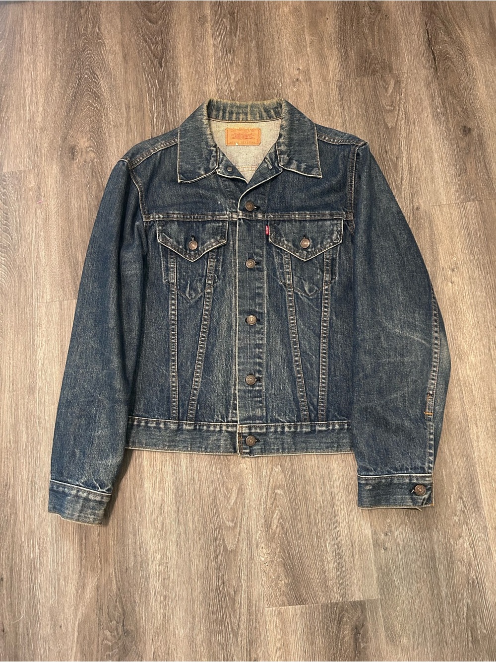 VTG 1970s Levis Type 3 Denim Trucker Jacket Mens size 40 MADE IN USA 70505 0217